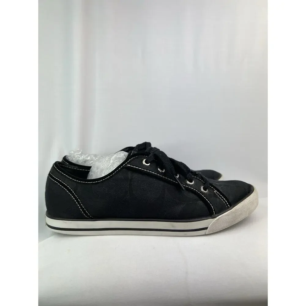 COACH Dalia Womens Sneakers Size 11 B Black Signature C Monogram Shoes F0007